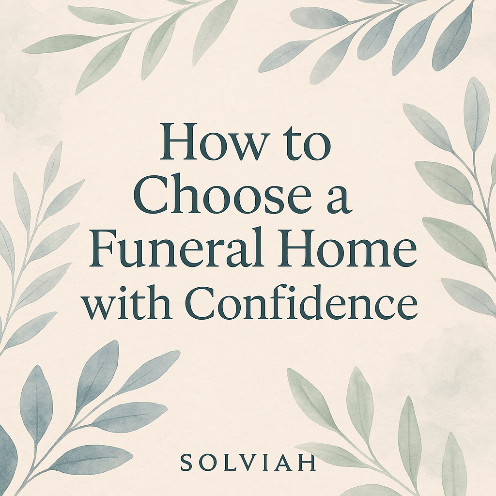 How to Choose a Funeral Home with Confidence: Your Essential&nbsp;Guide