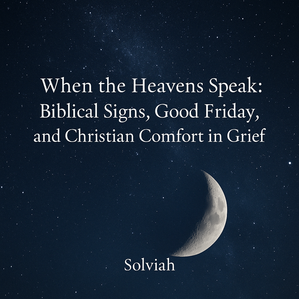 When the Heavens Speak (April 2025): Biblical Signs, Good Friday, and Christian Comfort in&nbsp;Grief