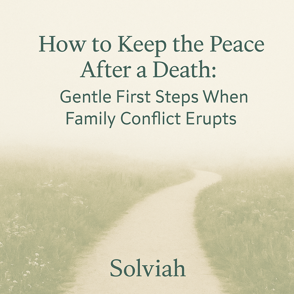 How to Keep the Peace After a Death: Gentle First Steps When Family Conflict&nbsp;Erupts