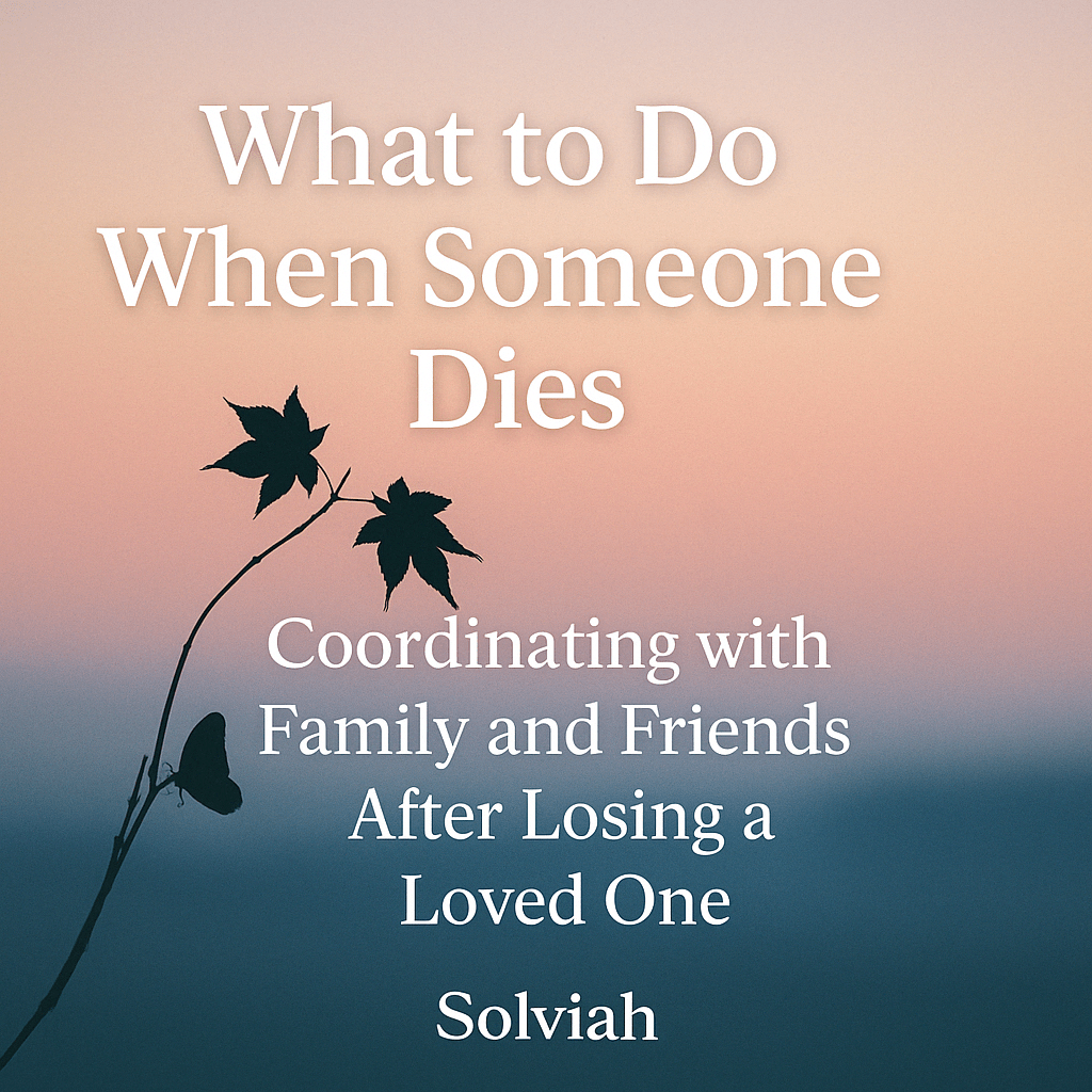 What to Do When Someone Dies: Coordinating with Family and Friends After Losing a Loved&nbsp;One