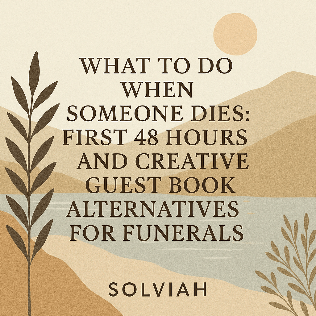 What to Do When Someone Dies: First 48 Hours and Creative Guest Book Alternatives for Funerals