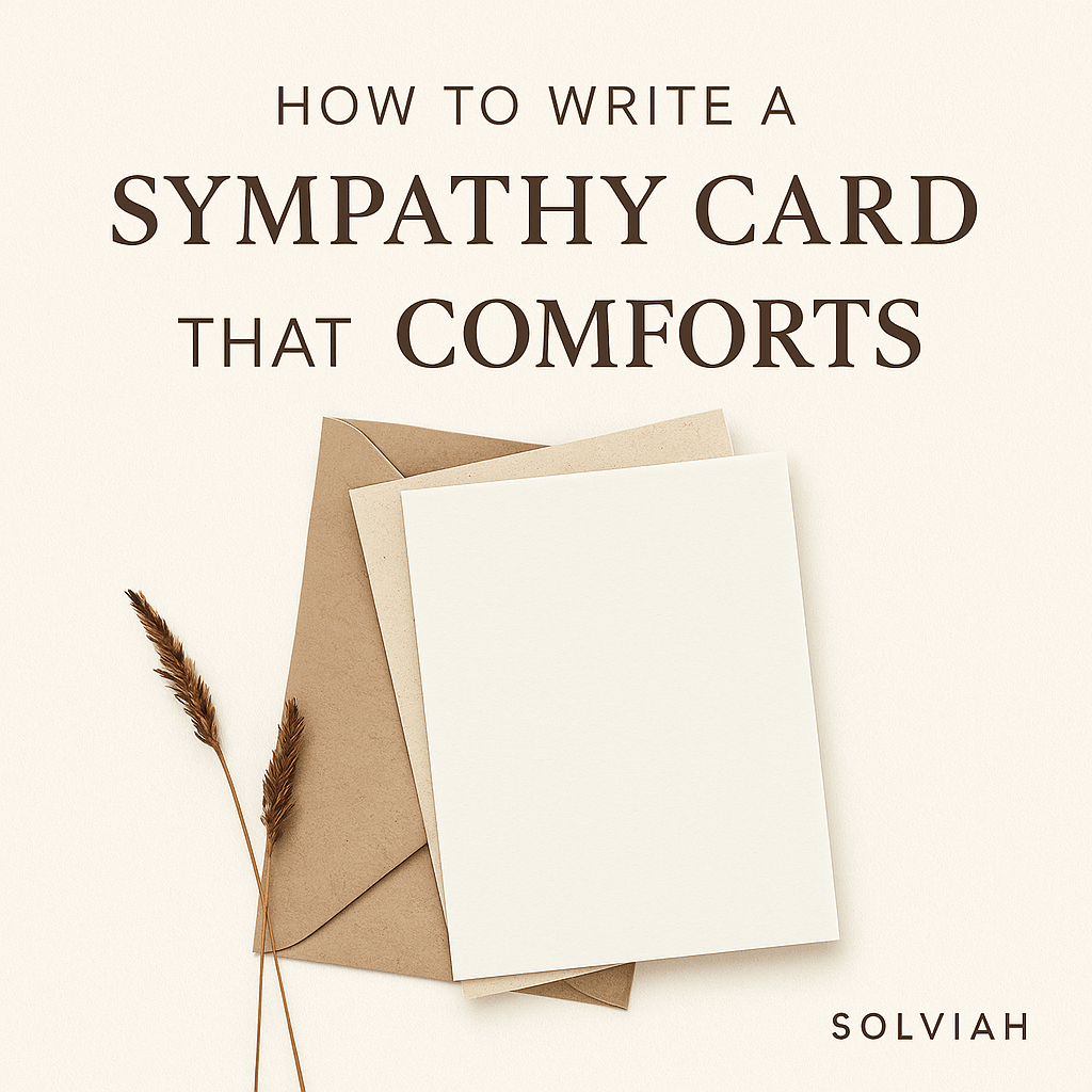 How to Write a Sympathy Card That Comforts: What to Say (and What to Avoid)